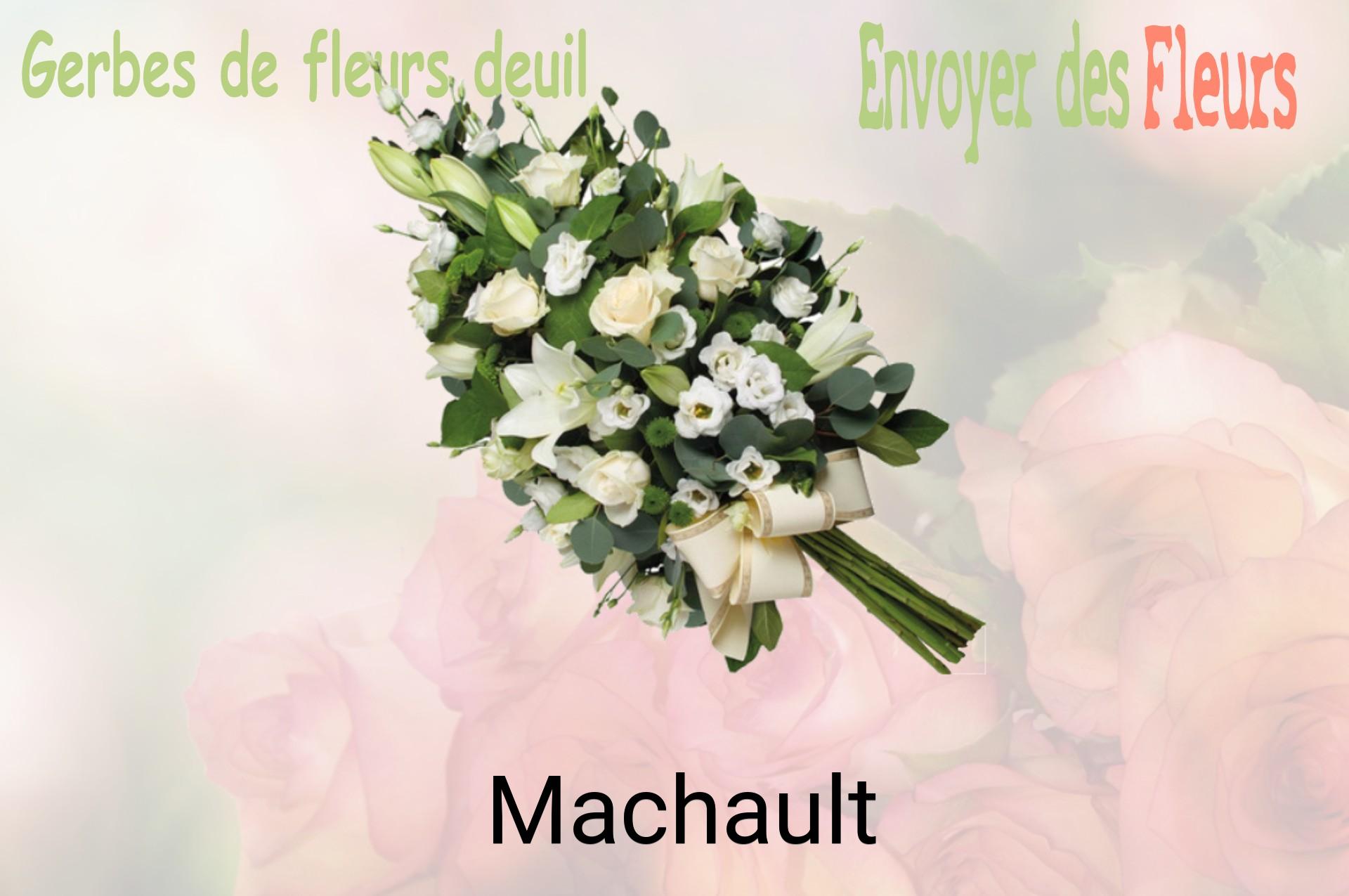 Gerbe de fleurs de deuil livrée à Machault